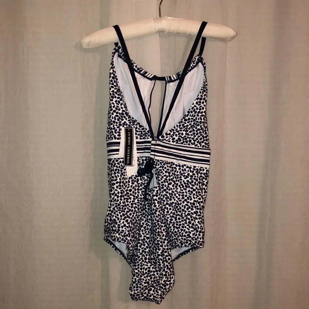 La Blanca 16W Apulio Mio Indigo High Neck One-Piece Swimsuit